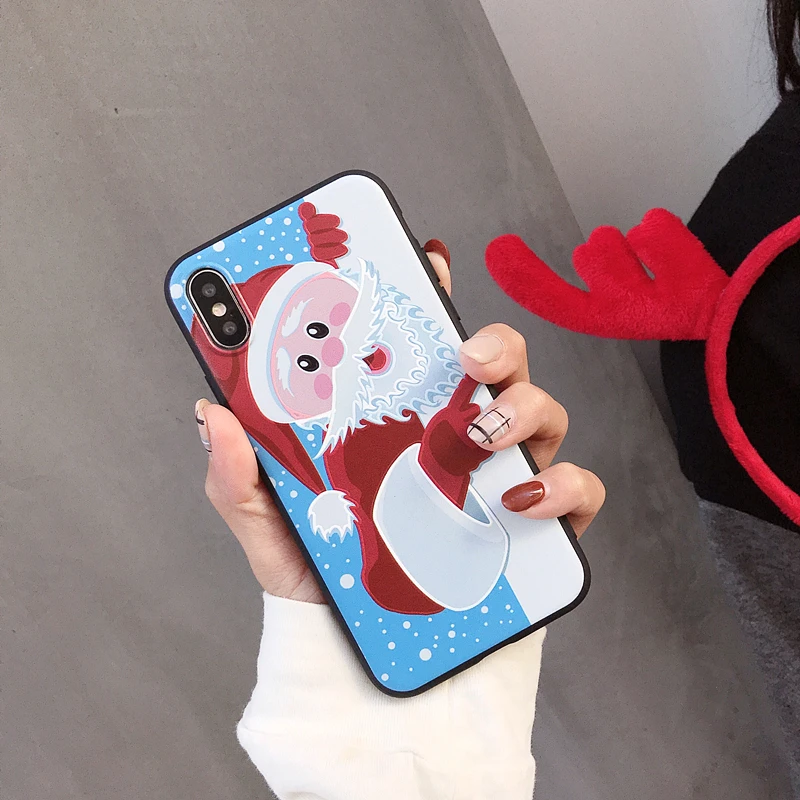 Для iphone X XS XR MAX Чехлы Санта Клауса XSY &amp G матовый Рождественский чехол для