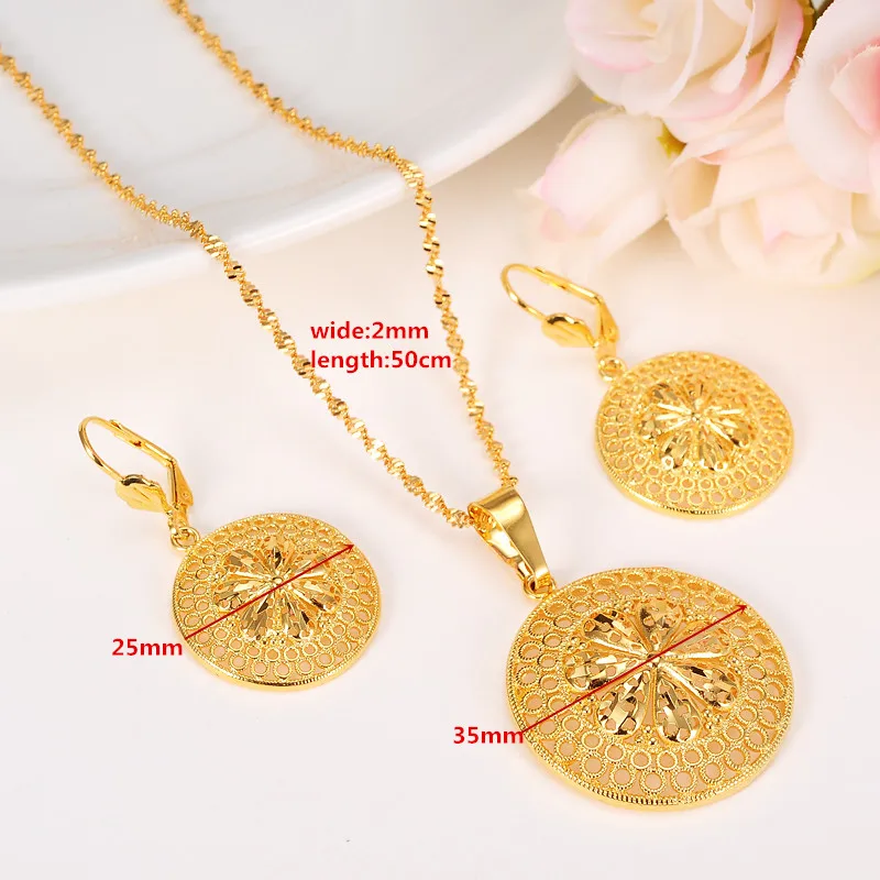 Комплект ювелирных изделий из золота и серег 24 к|ethiopian jewelry set|sets pendantjewelry sets pendant |