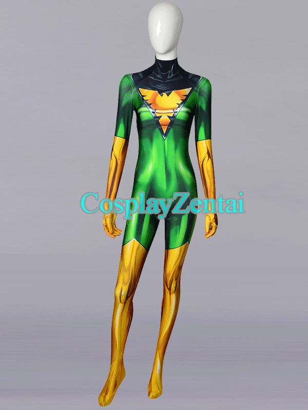 Женский/Детский костюм для косплея Phoenix Jean комбинезон из 3D спандекса Zentai|Костюмы