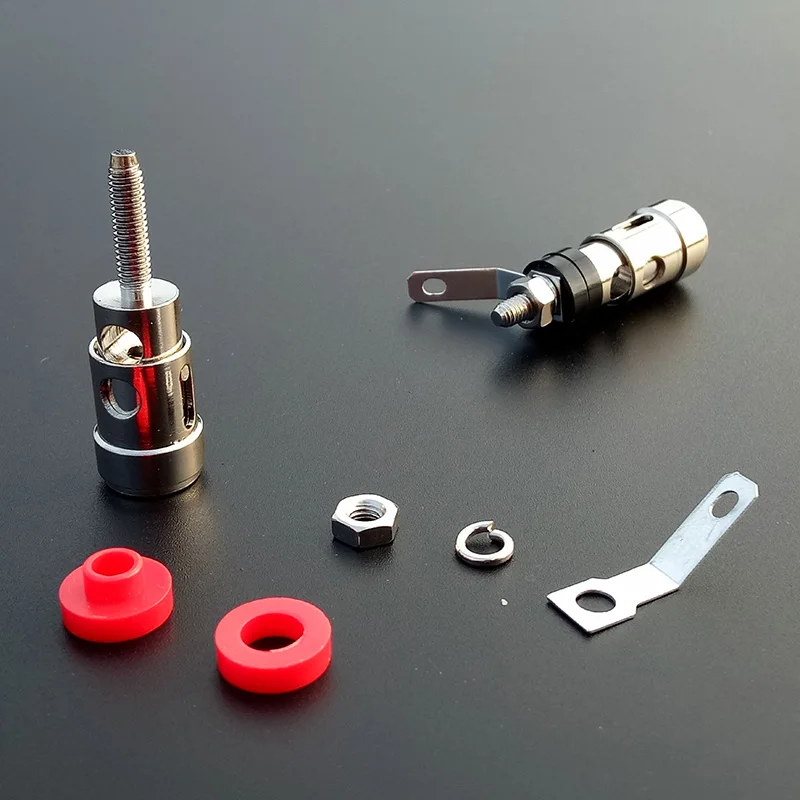 12pcs/lot High Quality Banana Plug Jack Binding Post Spring Loaded Press Type Speaker Amplifier Terminal R Connector | Обустройство
