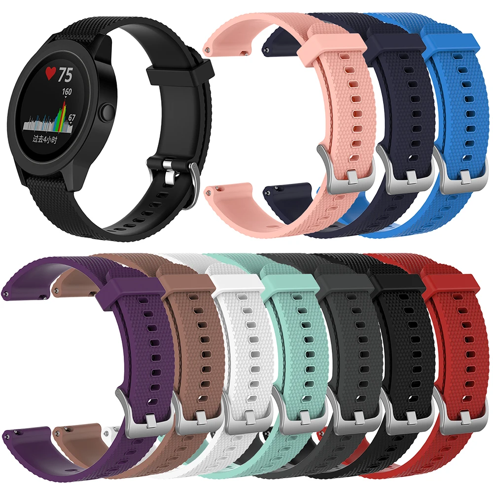 

Силиконовый сменный ремешок для часов Samsung Gear Sport S2 Classic, для Huawei Watch 2, для Garmin Vivoactive 3 Vivomove HR