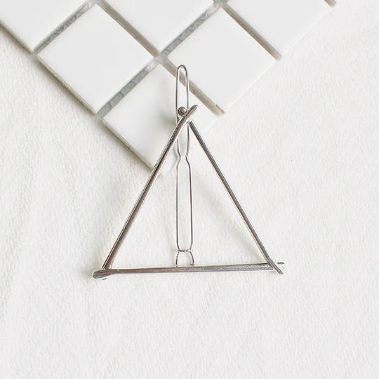 Sliver Triangle Металлические заколки для волос, заколки, Шевроле, заколки для волос, лунные, треугольные, круглые заколки для волос, для девушек, женщин, для укладки волос, шпилька - Цвет: Sliver Triangle