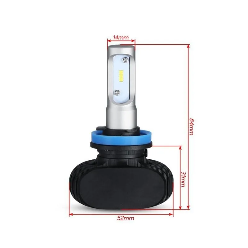PAMPSEE S1 Автомобильные светодиодные фары H7 H13 9005 HB3 9006 HB4 H4 автомобильные лампы 6500K CSP