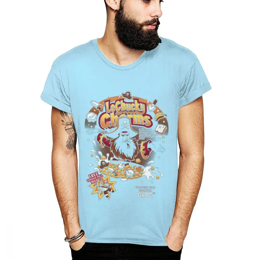 Sky blue Игра «Остров обезьян» guybritch Threepwood Футболка модная футболка с круглым вырезом Мужская винтажная Классическая S-6XL из хлопка - Color: Sky blue