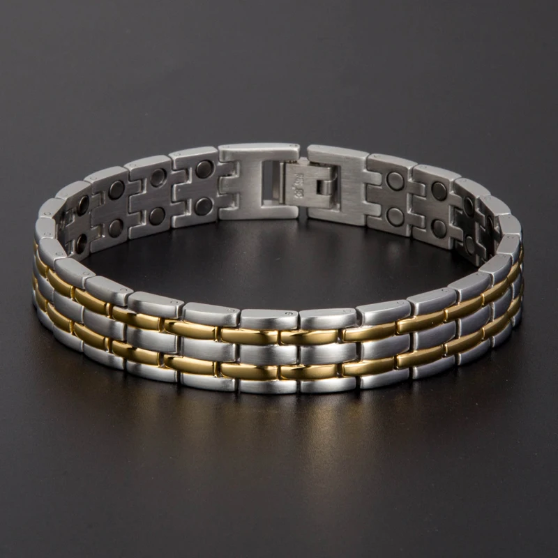 316L Нержавеющая сталь здоровья браслет для Для мужчин Jewelry магнитной Германий