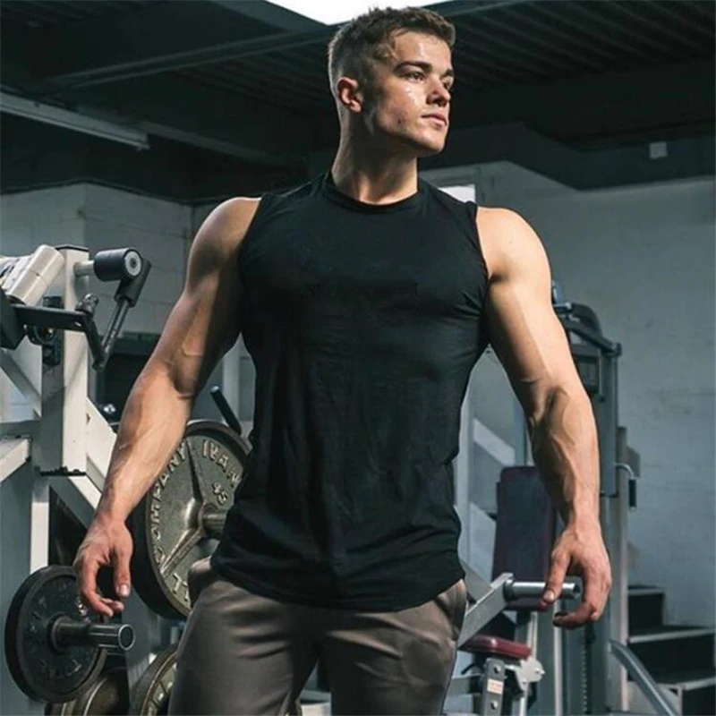Бренд Muscleguys, мужской летний жилет без рукавов, мужские майки, одежда для бодибилдинга, майка, повседневная, для фитнеса, майки, футболки