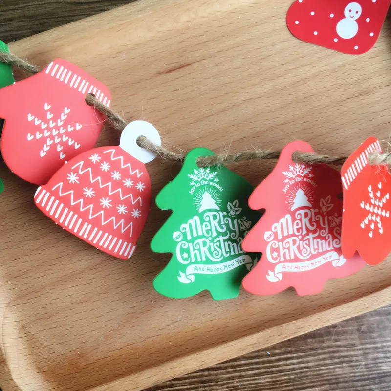 40 шт. Рождественская елка шляпа бирки конфетная сумка Украшение Рождественский