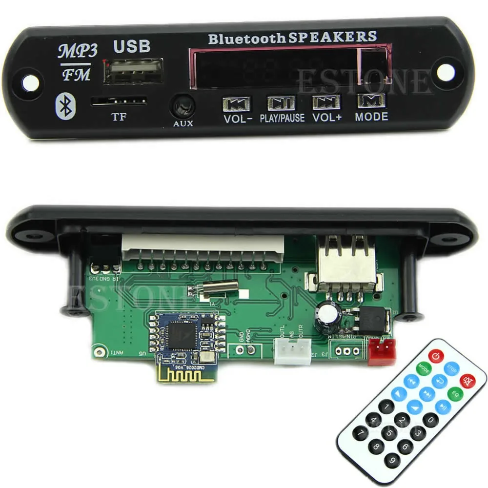 A25 hot-selling USB TF Radio Bluetooth MP3 WMA Decoder Board 12V Wireless Audio Module for Car free shipping | Электронные