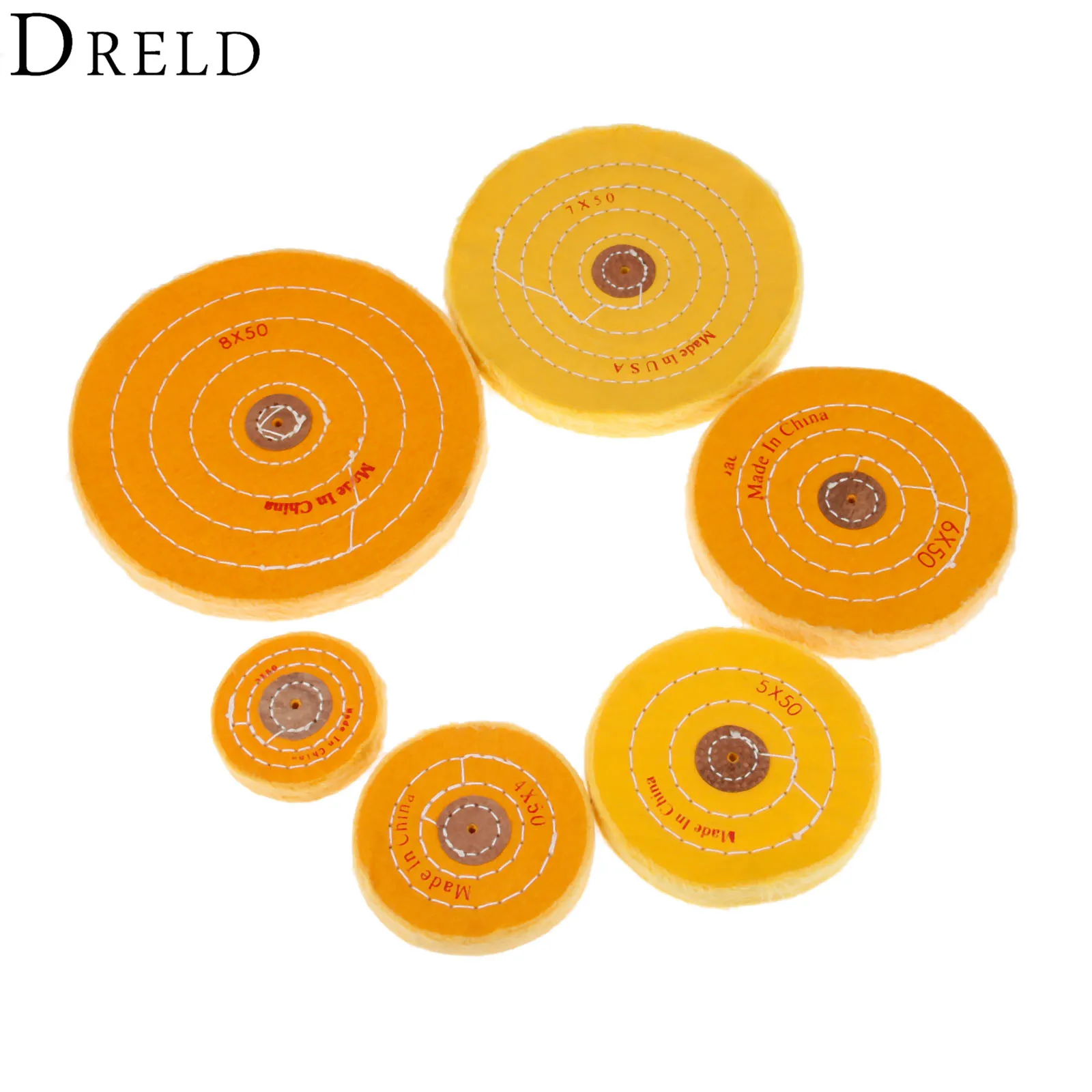 DRELD 1 шт. Аксессуары Dremel 75 200 мм желтая хлопковая ткань полировочное колесо