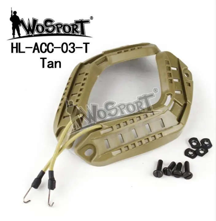 WosporT HL-ACC-03 Helmet Guide Rail Installation Kit Four Color BK /DE/ GY / OD | Спорт и развлечения