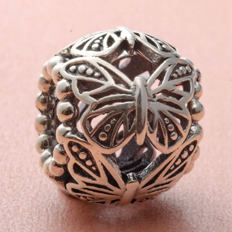 Оригинальные браслеты из стерлингового серебра 925 пробы с летающей бабочкой