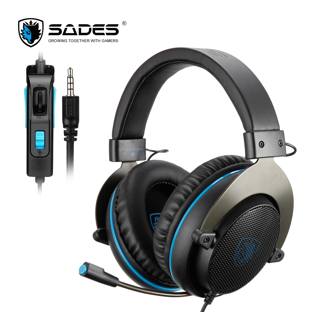 SADES R3 игровая гарнитура 3 5 мм бас объемный звук наушники с y адаптером для PS4/Xbox