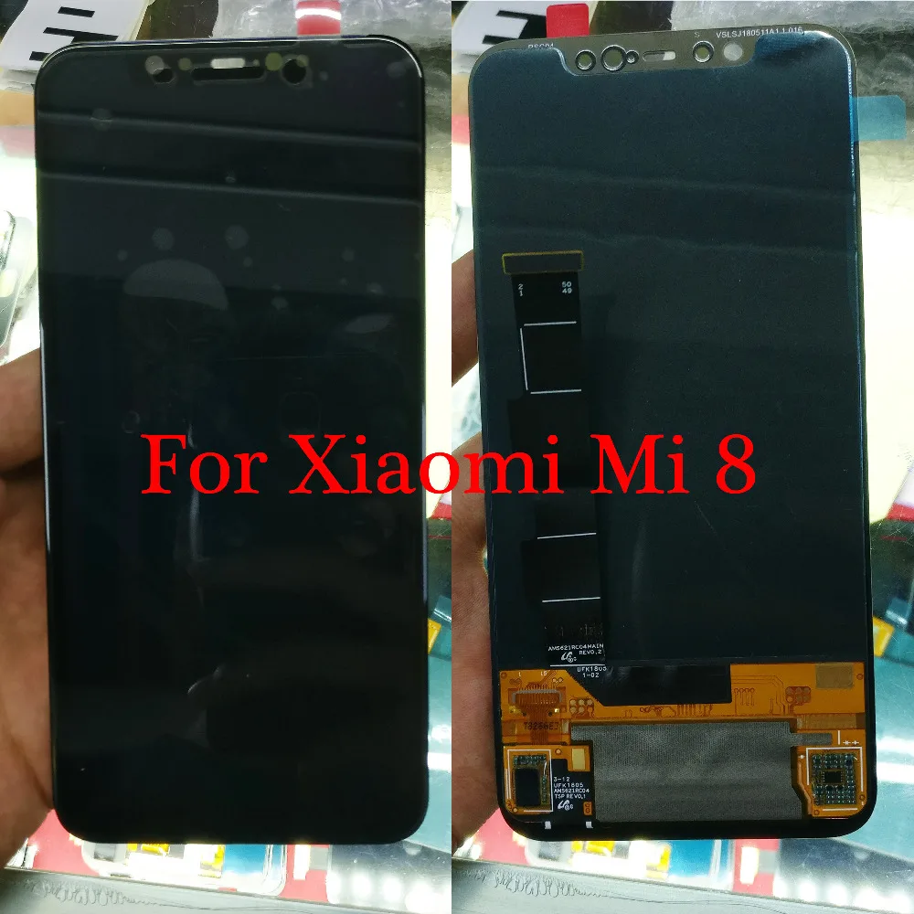 Протестированный черный 6,2 дюйма для Xiaomi mi 8 mi 8 ЖК-дисплей+ кодирующий преобразователь сенсорного экрана в сборе запасные части