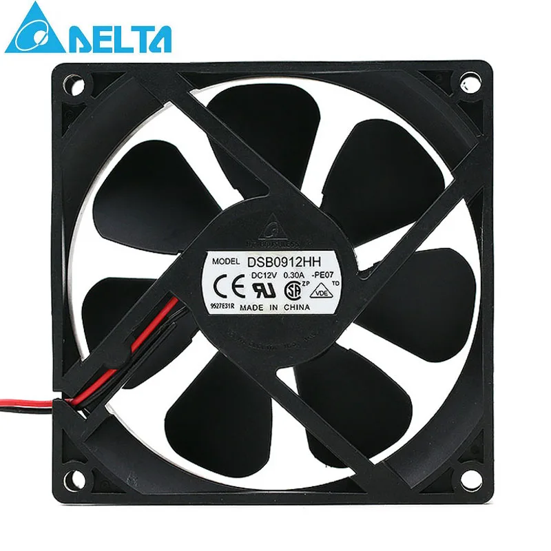 Осевой вентилятор охлаждения для delta DSB0912HH 9225 DC 12V 0.30A 2 контактный 92*92*25 мм|cooling fan|12v