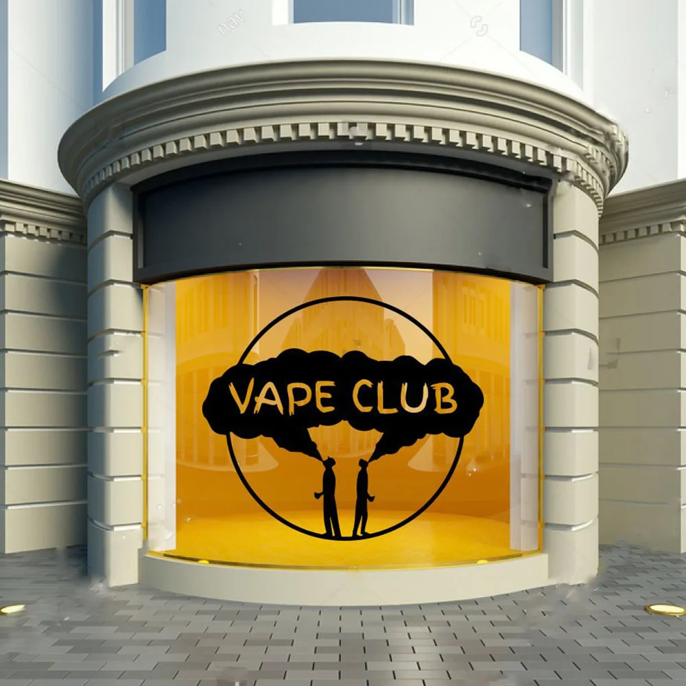 Vape Club настенные стикеры Bar Art наклейки на окна декоративные виниловые декорации