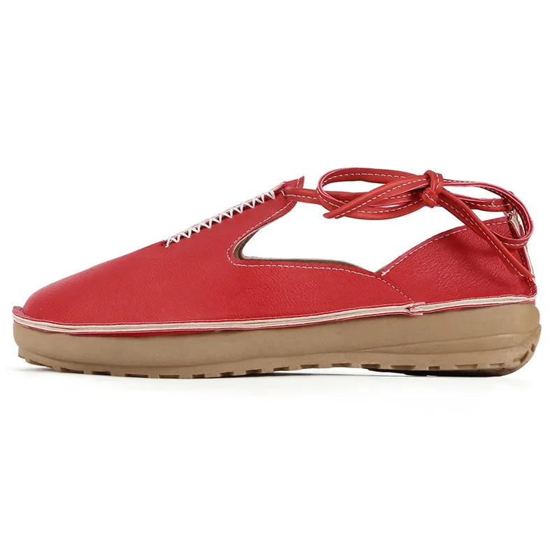 LOULUEN Sandals Fashion Women Summer Lace-Up Sneaker Breathable Casual Shoes Peas Single Shoes Plus Size 35- 43 Drop#0709
