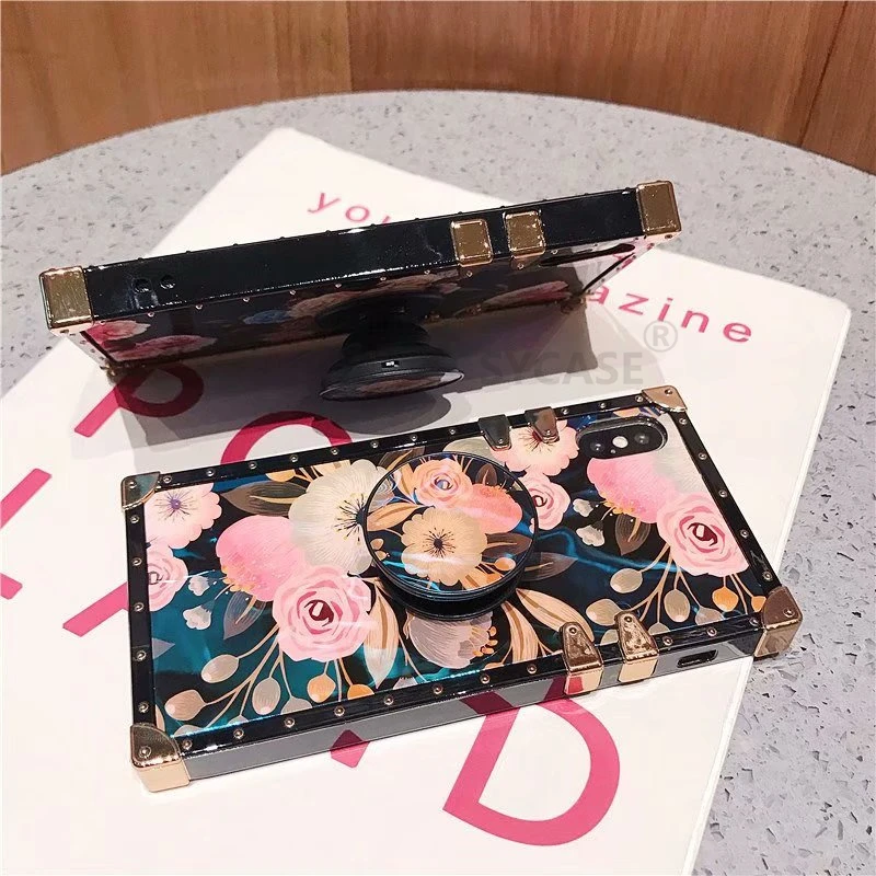 SYCASE New brand flower CASE For Huawei P20 pro Lite Nova3 case Square blue Flower female models mobile phone shell with Stand |