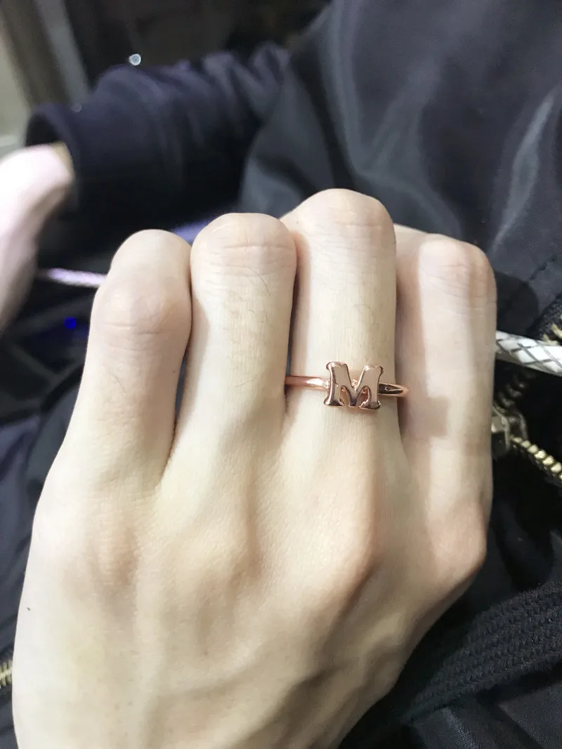 AD JZ25892/TRACYSGER/горячая Распродажа начальное кольцо с надписью Капитал|letter ring|ring