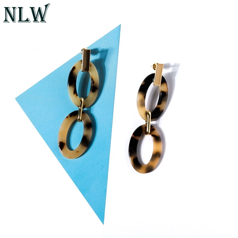 NLW Club Feminino леопардовые пластмассовые женские серьги сексуальные горячая