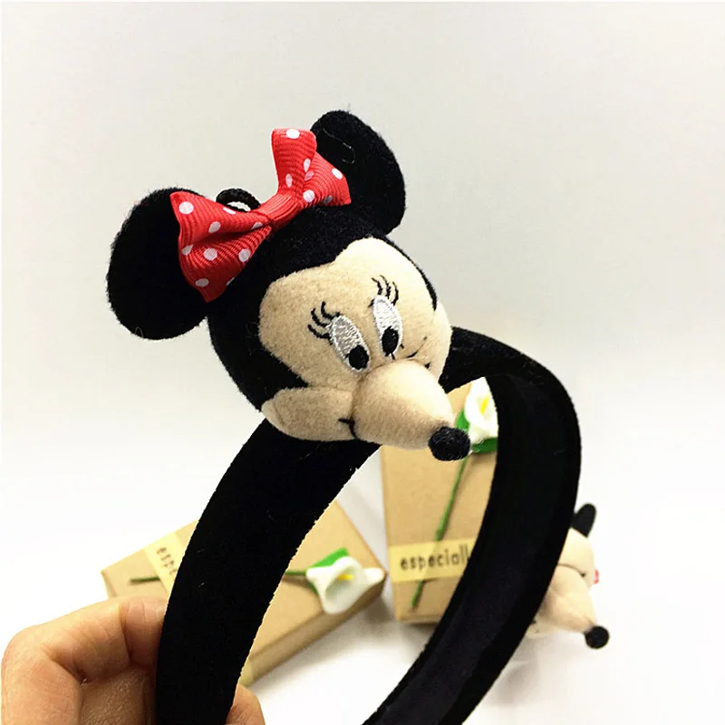 Disney 3D повязка на голову, аксессуары Микки и Минни, стерео куклы, резинки для волос, милый мультяшный образ, косплей, вечерние украшения, игрушки, подарки