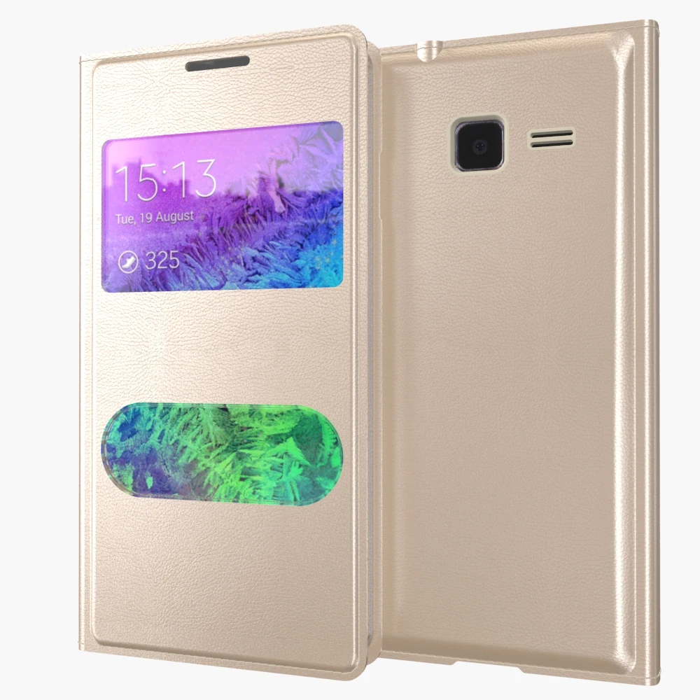 2016 Новый чехол для Samsung Galaxy Trend Lite S7390 S7392 кожаный с окошком просмотра|cover for samsung