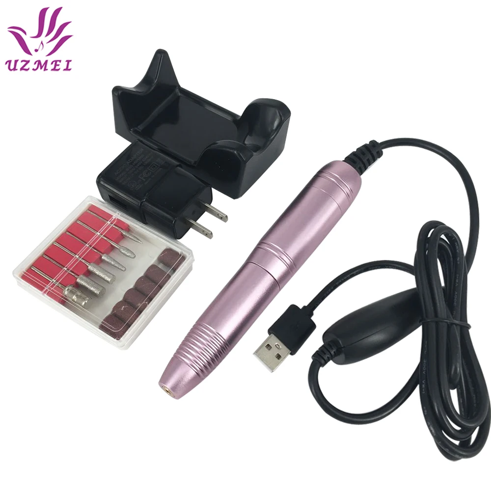 Электрическая дрель для ногтей в форме ручки с USB новинка 2019 дизайна керамические