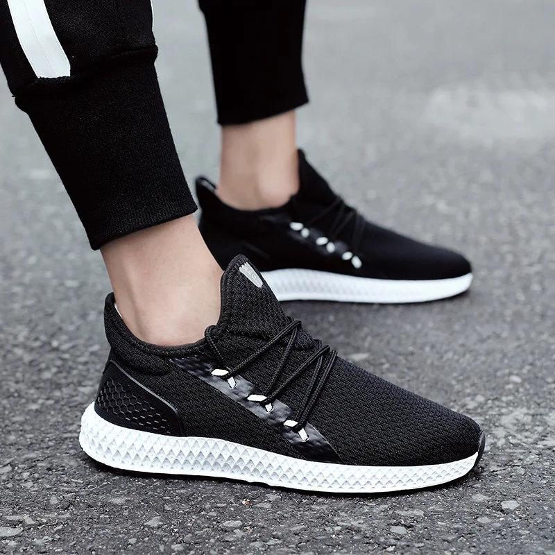 Fashion Men Casual Shoes Sneakers Breathable Comfortable Trainers Flats Lace Up Male Adult Footwear | Обувь