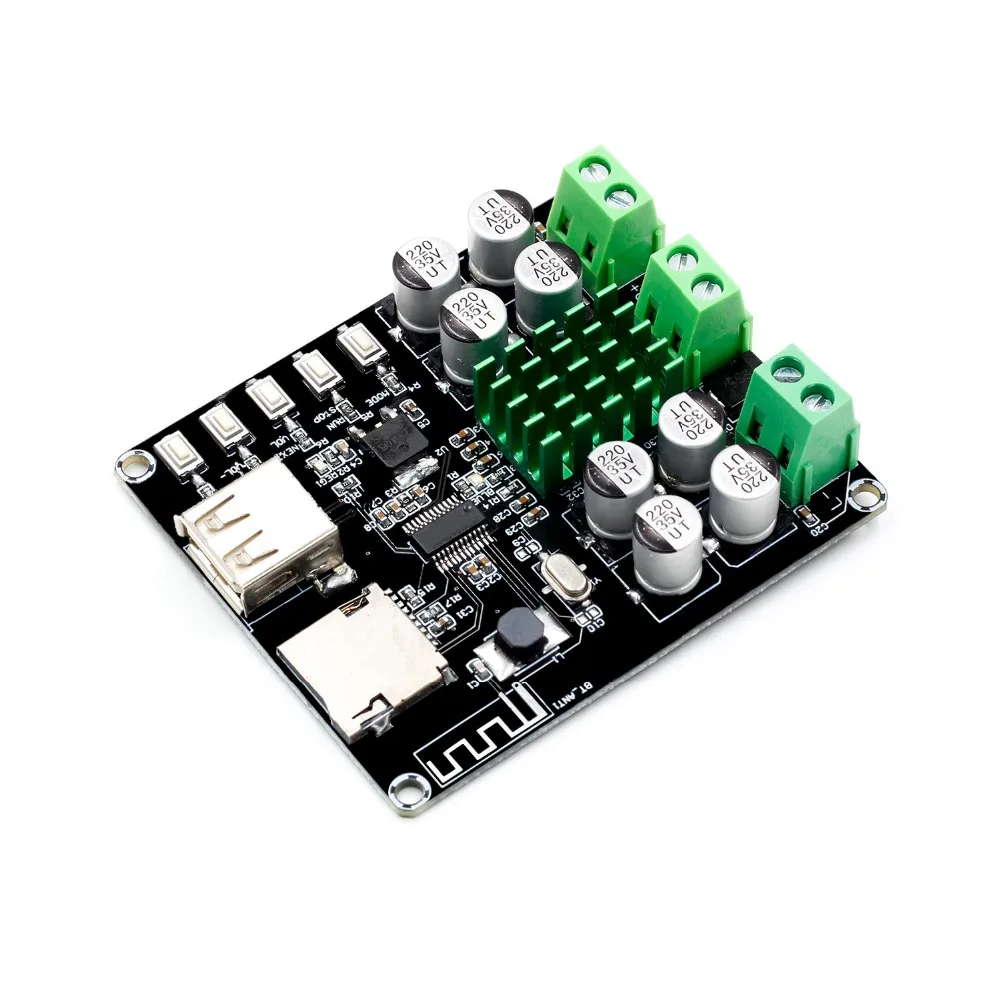 VHM-302 DC12-24V TPA3116D2 50 Вт+ 50 Вт Bluetooth 4,0 Плата усилителя с Bluetooth U диск TF карта плеер VHM-302