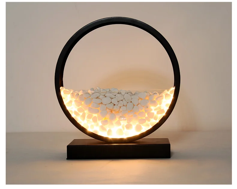 Современная простая настольная лампа в скандинавском стиле для спальни, ресторана, сада, теплая и романтичная каменная настольная лампа, креативный подарок, лампа для растений