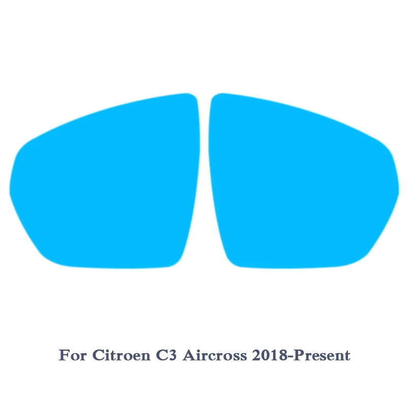 

2PCS Anti Fog Car Window Clear Film Car Rearview Mirror Protective Film For Citroen C3 Aircross 2018 2019 Waterproof Car Sticker