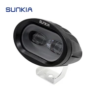 sunkia motorcycle led headlight 20w 2000 lumen universal spot bicycle work lamp off road atv 4wd car driving fog auxiliary lamp