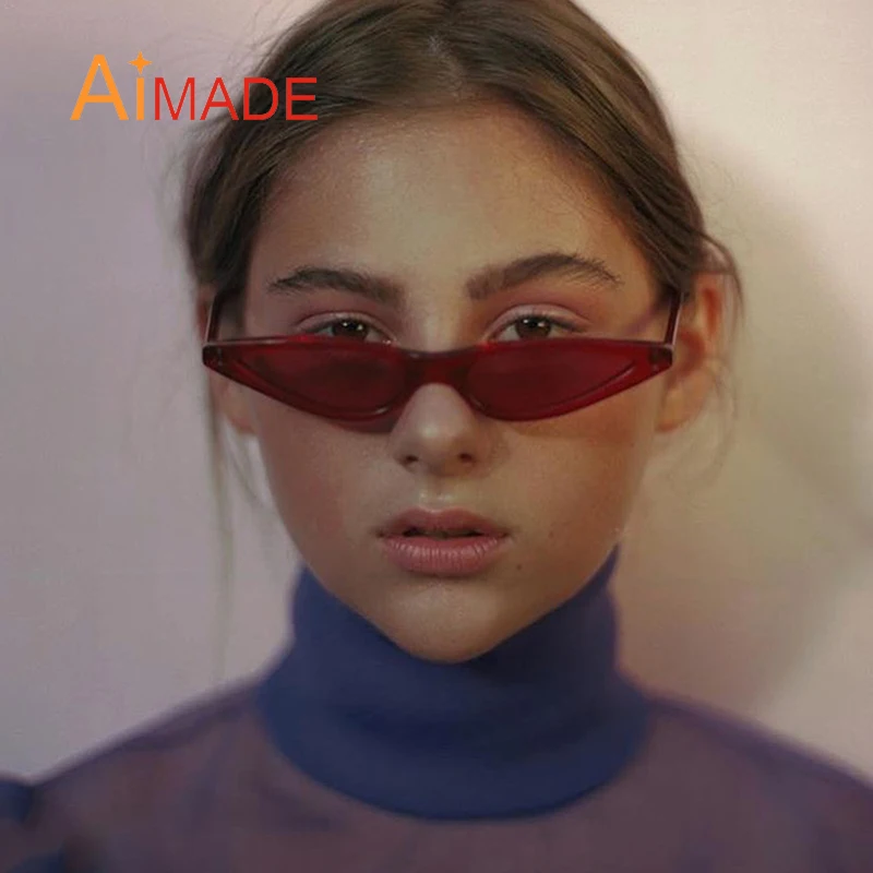 Aimade 2018 Мода океан Цвет объектив небольшой солнцезащитные очки кошачий глаз Для
