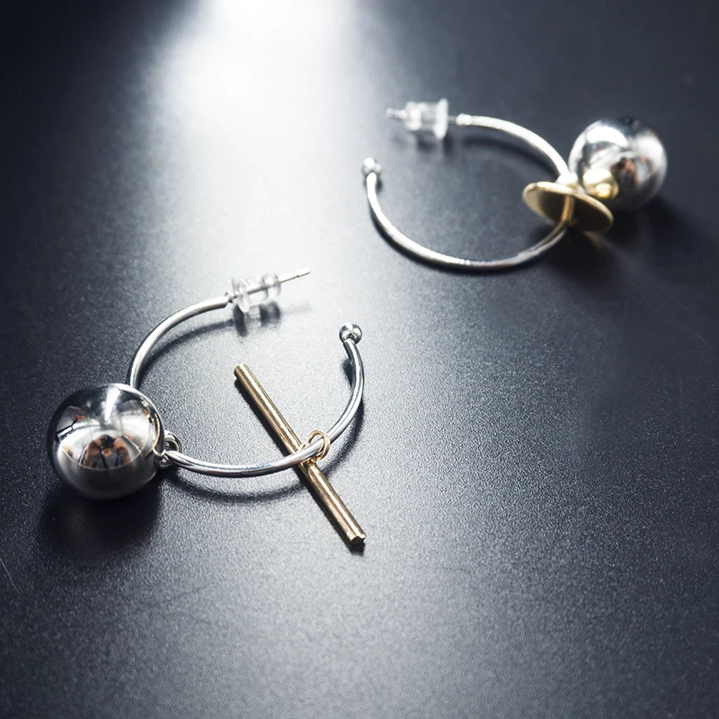 1 пара простые серьги для женщин девочек серебряные новые Круглые Гладкие
