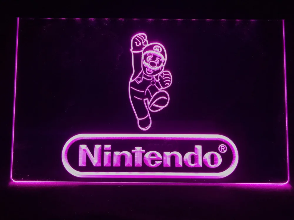 R081 nintendo игровая комната пивной бар светодиодный неоновый светильник