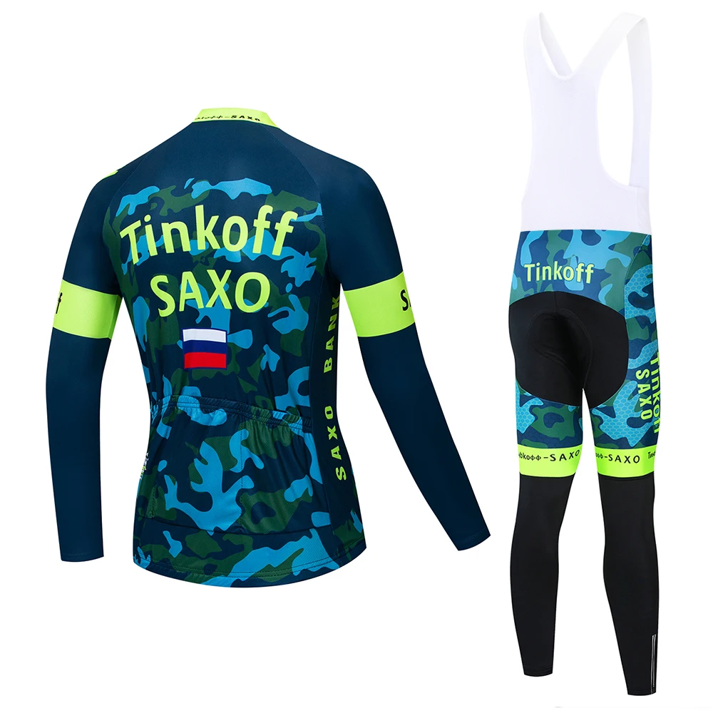 Tinkoff 2019 Новинка весна и осень длинный рукав Велоспорт Джерси Набор Ropa Мужская