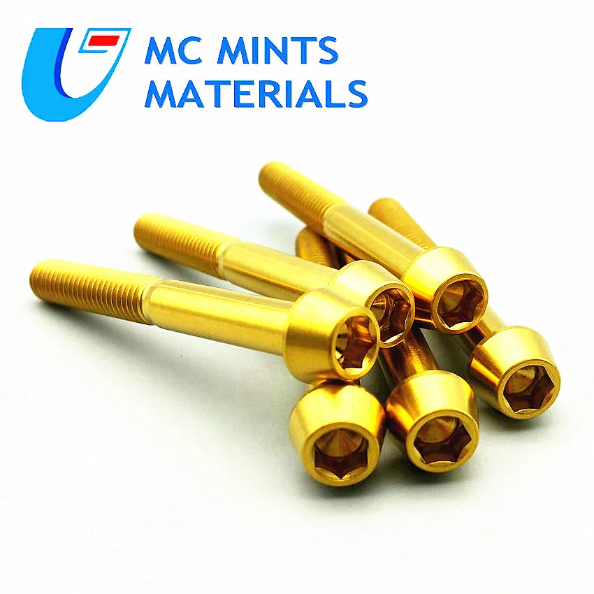 Титановые болты M6 x 10 16 18 20 25 30 35 40 45 50 65 мм шестигранный ключ с конической головкой