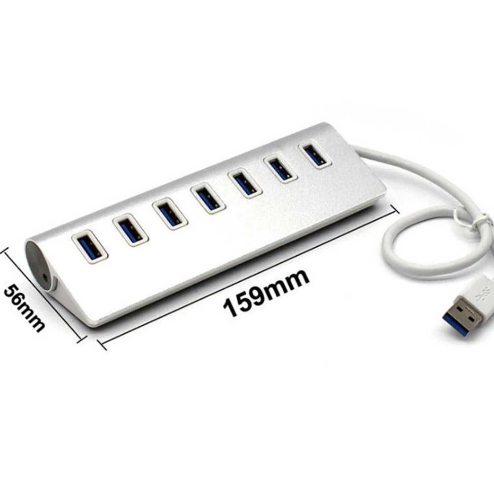 Высокая скорость 5 Гбит/с 7 портов алюминиевый USB 3 0 концентратор для ПК ноутбука Mac