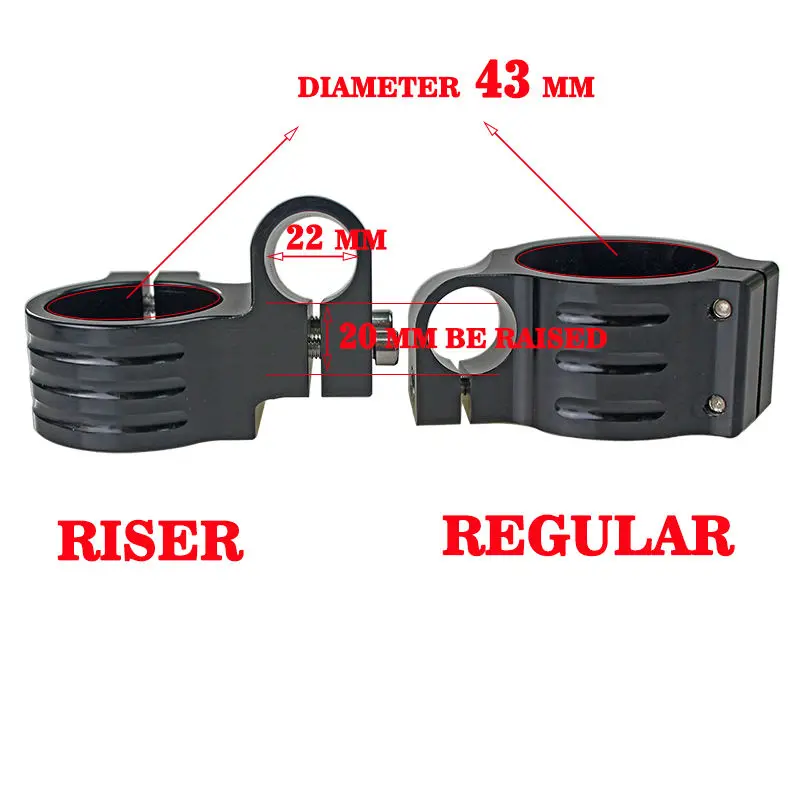 43 мм зажим Ons Riser Регулярный на трубке вилки гонки CNC руль для Honda CBR600 F4 CBR 600 F4i