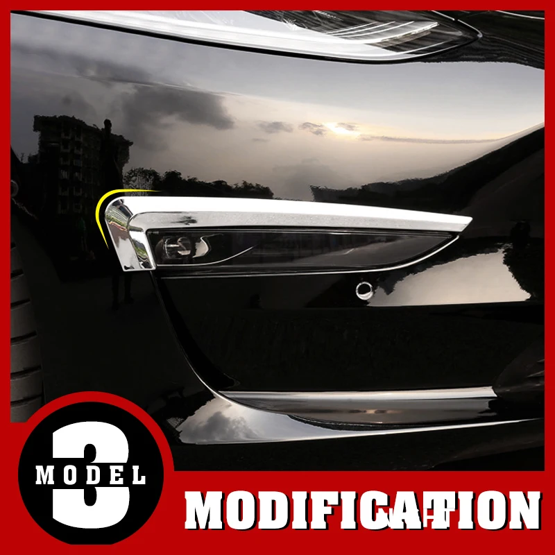 Modification 2PCS Sports Light eyebrow stickers dynamic light modified for Tesla Model 3 Decoration Accessories | Автомобили и