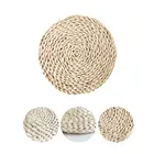 Изоляционный коврик из ротанга, Круглый Овальный столовый столик, теплоизоляционный коврик, декор для кухни