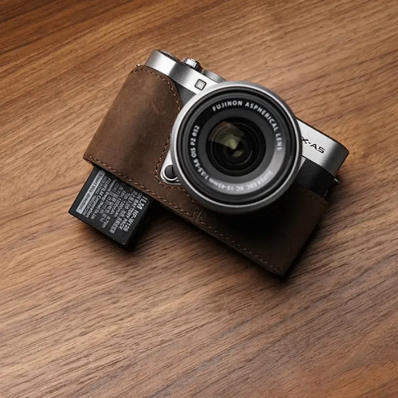Mr. stone бренд чехол для камеры Fujifilm XA5 FUJI X-A5 натуральная кожа половина тела ручной работы Нижняя крышка