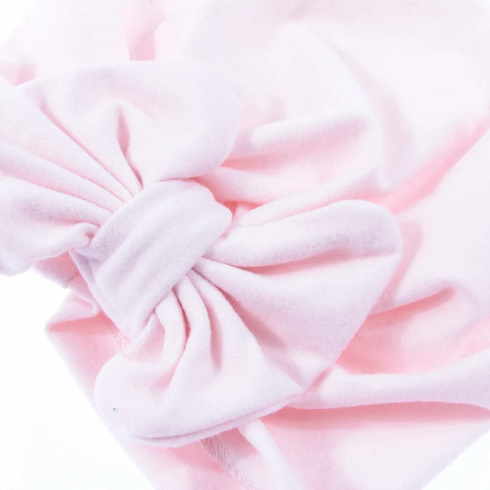 

Nishine 10pcs/lot 10 Colors Newborn Baby Bow Tie Cotton Blend Hat Caps Knot Bow Kids Turban Bandanas Hats Fashion Baby Caps