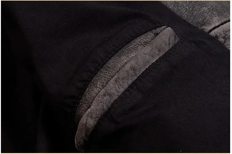 Винтаж серый Для мужчин двубортная кожаная куртка размера плюс XXXXXL подлинной толстые теплые весенние Повседневное кожаные пальто