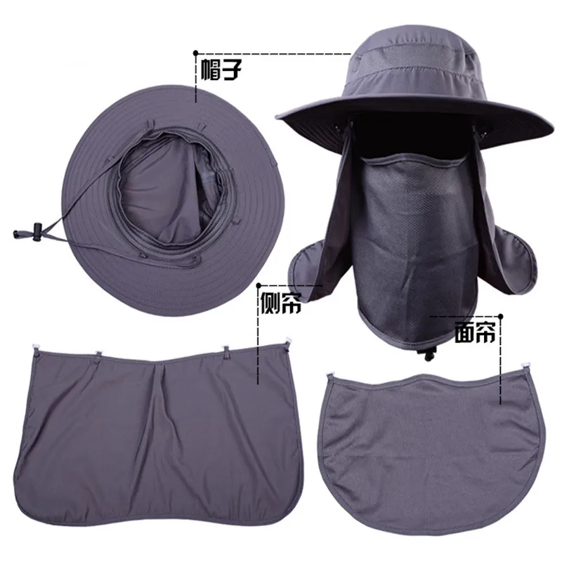 2018 анти-УФ шляпы Мужская Летняя шляпа уличная Солнцезащитная с защитой от