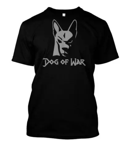 Футболка с коротким рукавом и влагоотводящей надписью Dog of War 100% хлопок Unisex A539|t