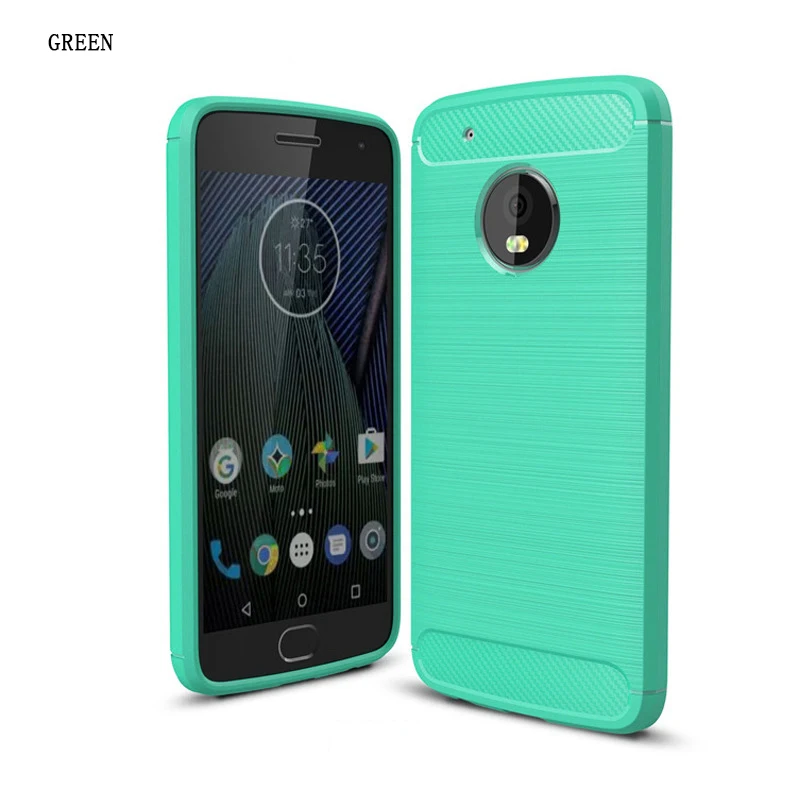 Чехол QAZ Maggie для Motolora Moto G5 Plus силиконовый мягкий ТПУ Матовый чехол из углеродного