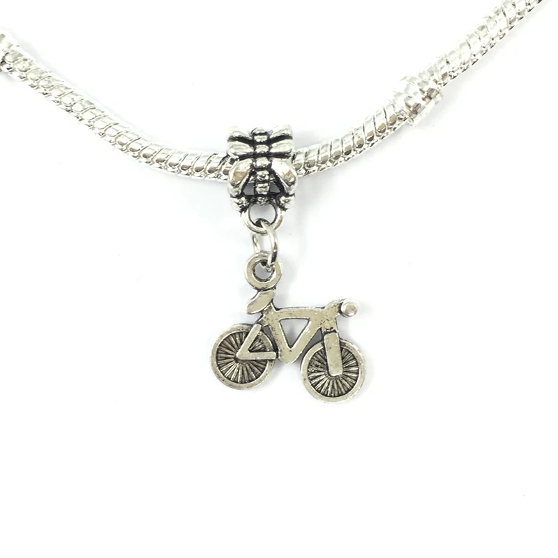Посеребренный велосипедный подвесной Кулон европейские бусины подходят для