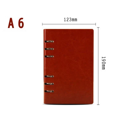 A6 Brown A5 A6 новые деловые повседневные ежемесячный планировщик Тетрадь школьные канцелярские личный журнал распорядок дня Журнал Планировщик дневник, записная книжка С ПЕРЕПЛЕТОМ с листьев подарок - Цвет: A6 Brown
