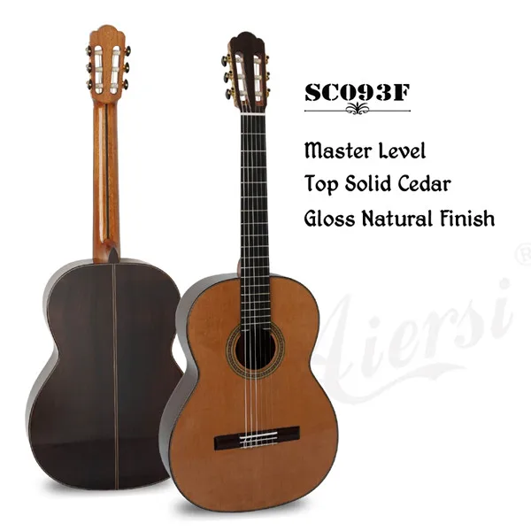 cedar top Aiersi бренд Реплика Hauser ручной работы профессиональная Классическая гитара модель SC093F - Цвет: cedar top