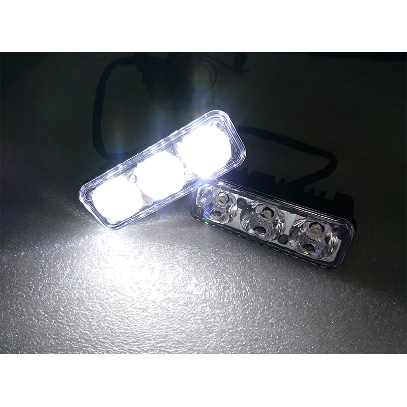 CNSUNNYLIGHT Высокая мощность автомобиля DRL алюминиевый светодиодный дневные ходовые огни с проектором объектив DC 12 В белый красный желтый синий противотуманные фары